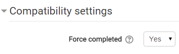 Moodle Compatibility Settings