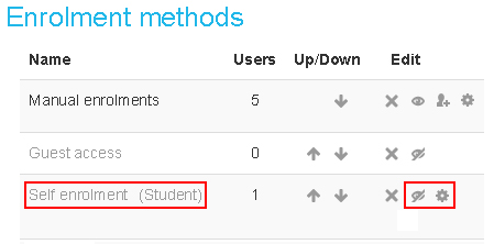 Self enrolment