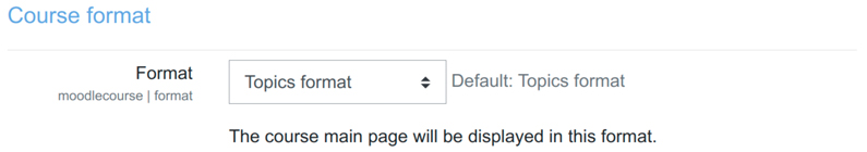 Moodle Topics course format
