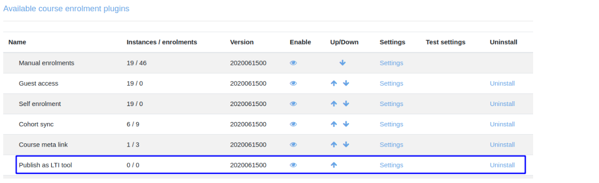 Course enrolment plugins