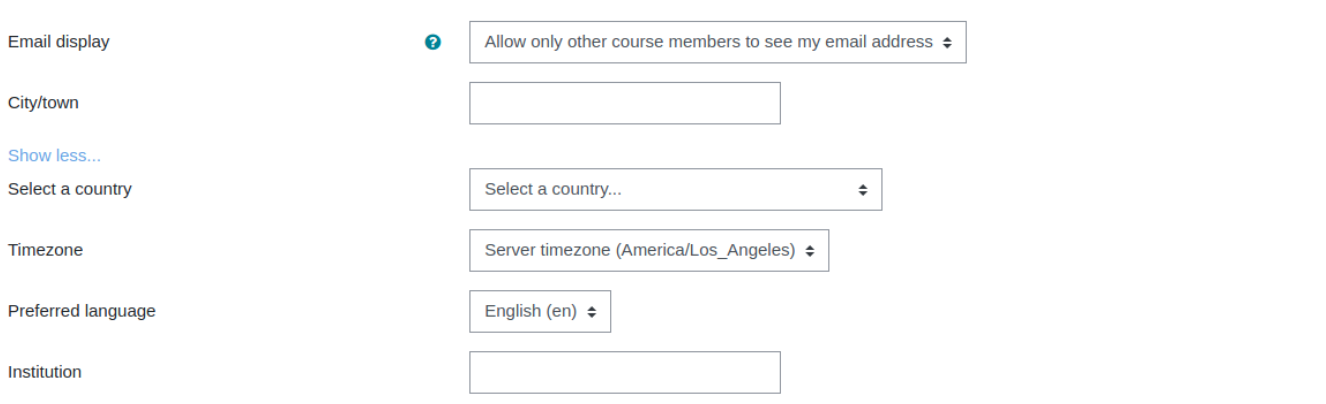 Set up default user values for remote external users