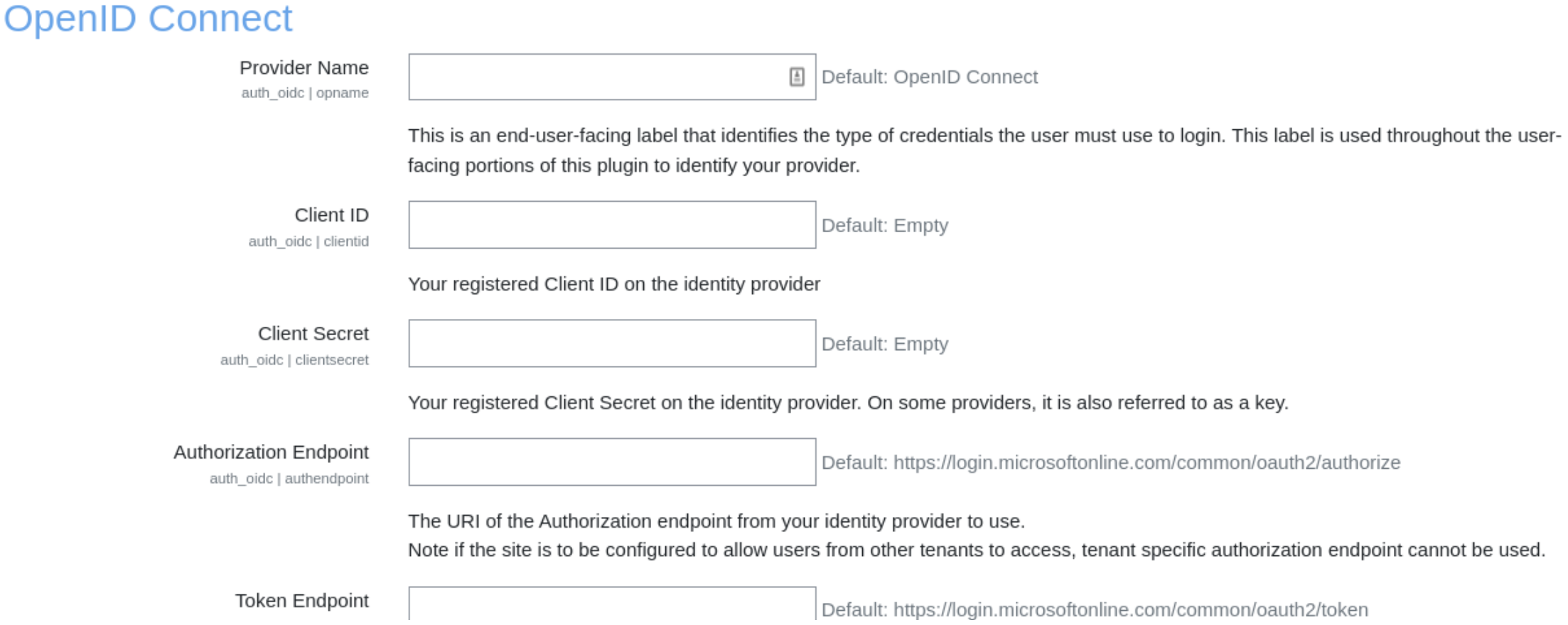 Moodle Open ID Connect