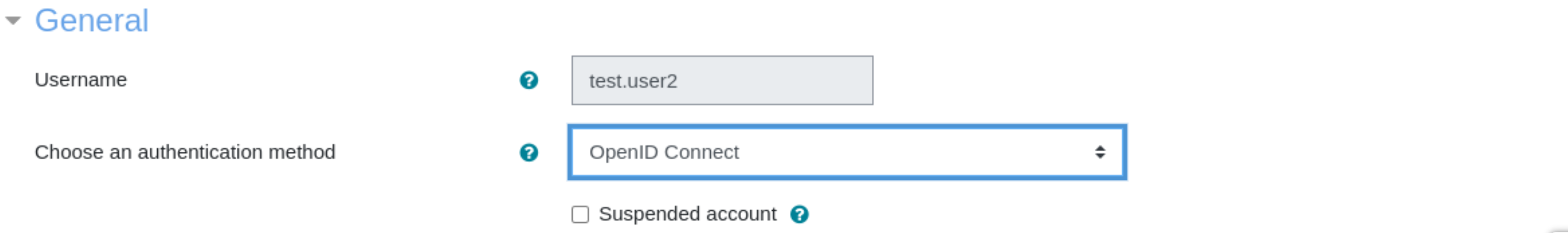 Moodle user's authentication method