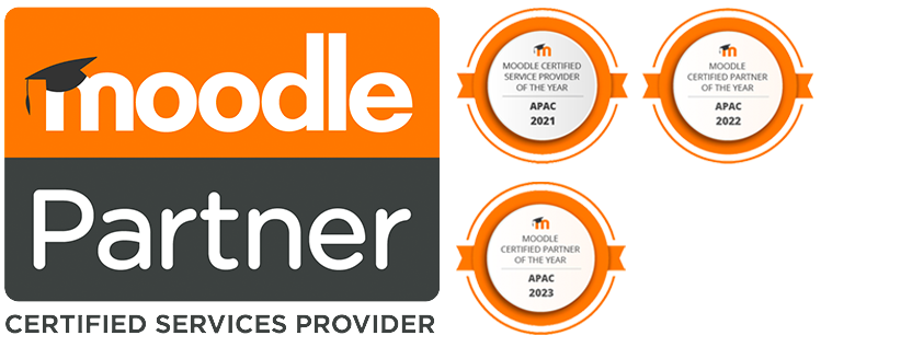 Moodle Partner of the year (APAC) 2021, 2022 & 2023